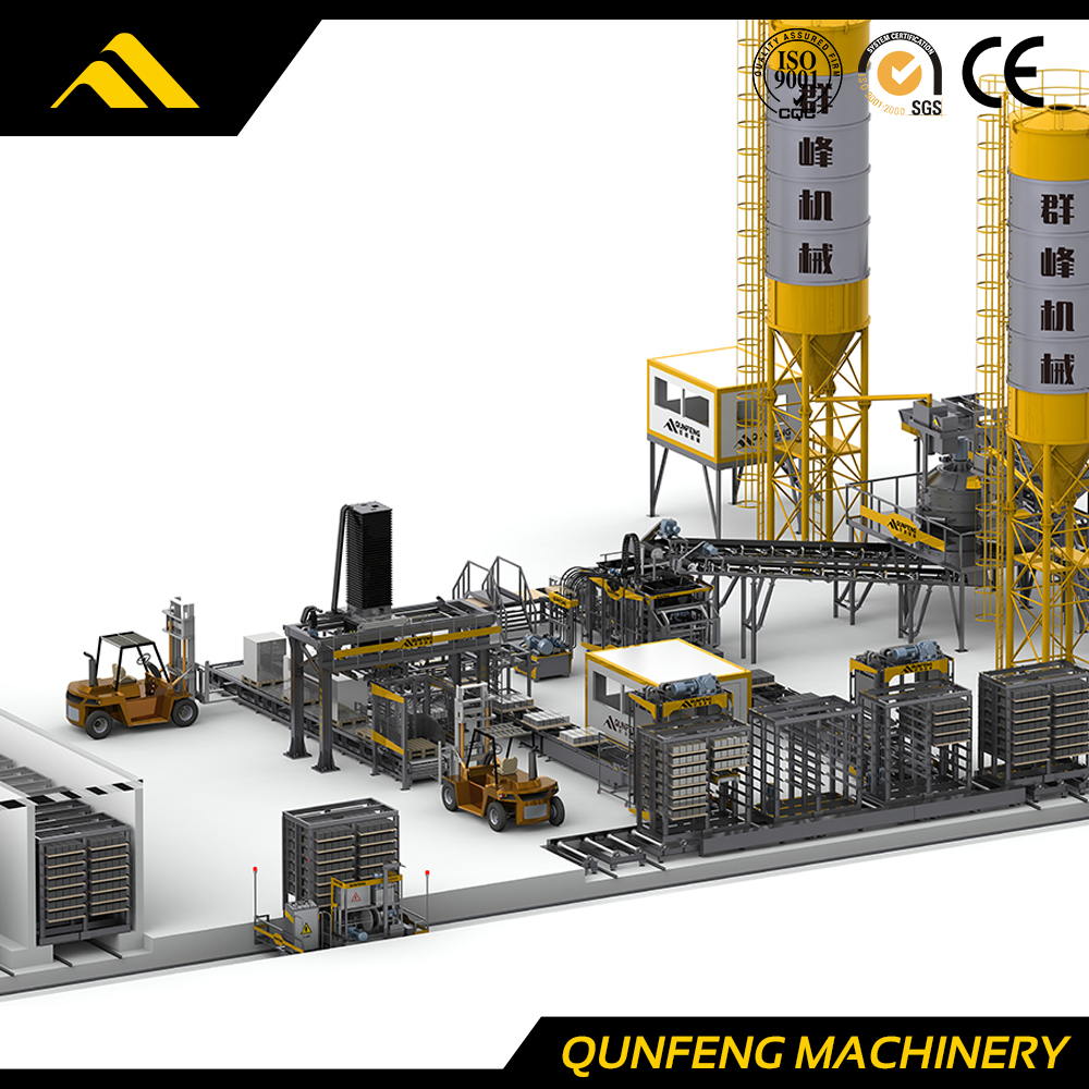 China Fully-Automatic Brick Making Plant with Curing Rack