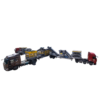 The Mobile Building Waste Production Line Brick Making Site